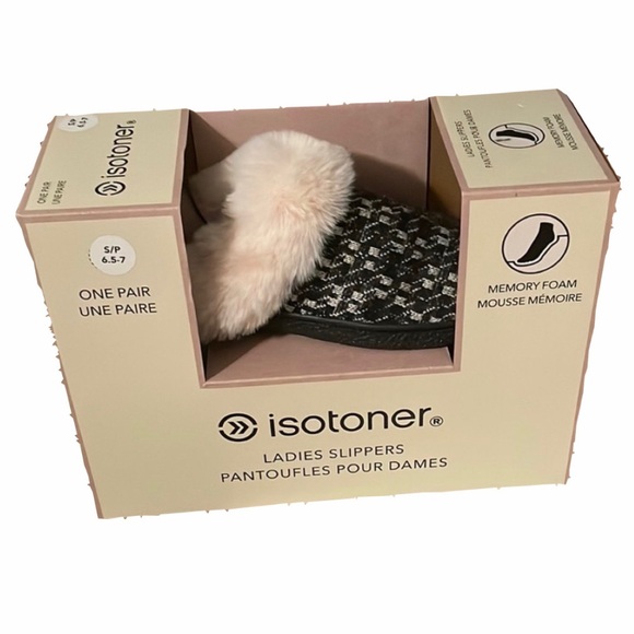 isotoner Shoes - NWT Isotoner Women's Slippers with Black Design